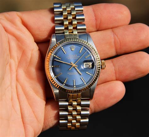 rolex datejust 34mm blue dial